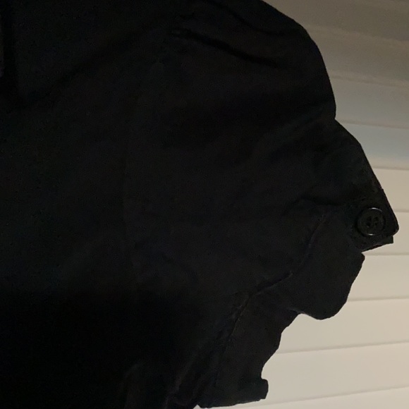 Collared black cross over tie blouse - Picture 3 of 4